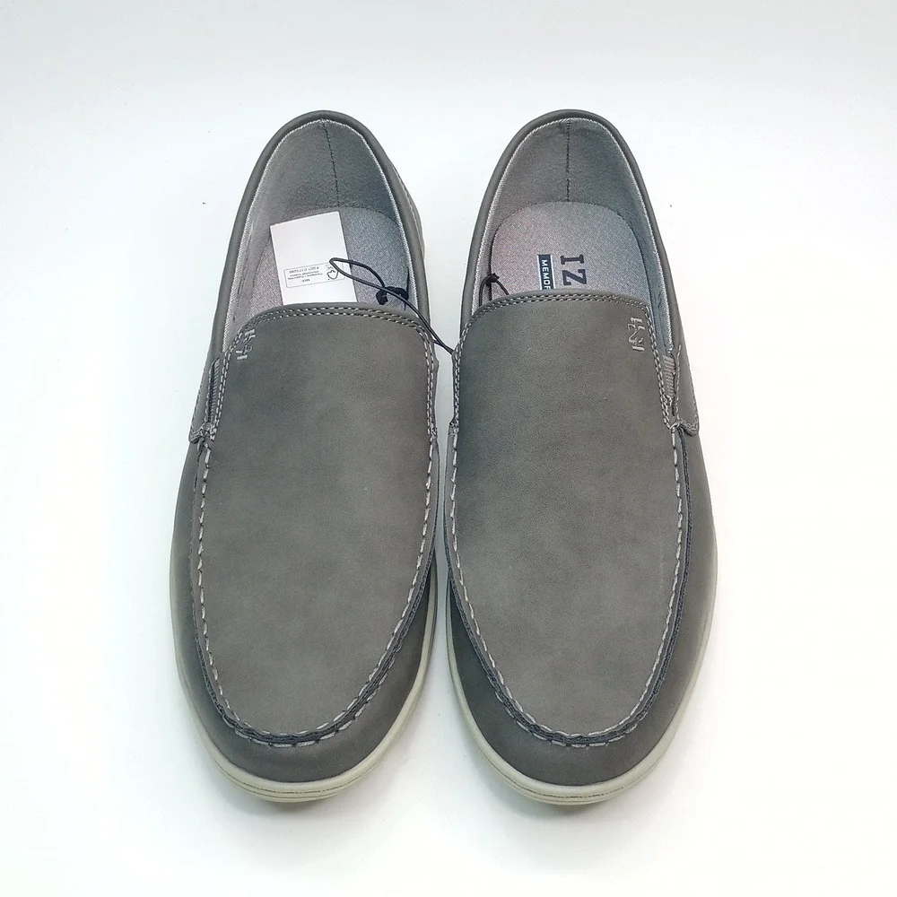 IZOD Seapoint Loafer Men Size 13 Gray Memory Foam Slip On Shoes 1861593